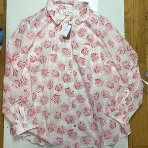 J.Jill One Pocket shirred back‎ shells shirt